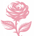 The BelRose Group pink rose logo