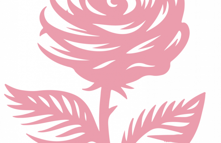 The BelRose Group pink rose logo
