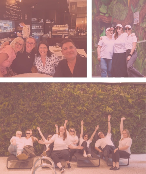 Three original photographs of BelRose team members